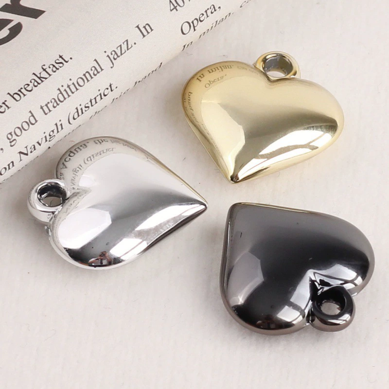 Pendant heart-shaped, necklace and bracelet, accessory heart shaped, plastic accessories, DIY