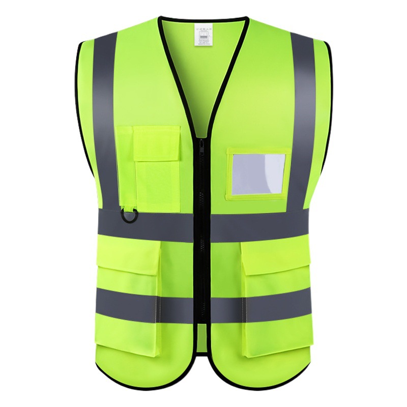 Chaleco reflectante Keba chaleco reflectante en nombre de la conducción saneamiento en el tráfico de servicio montar a caballo construcción impresión multi-bolsillo ropa reflectante