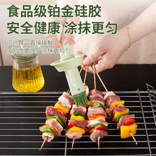 Grill Oil Brush, Seasoning Bottle, Kitchen Home Use, High Temperature Resistant Food Grade Silicone Oil Brush, Macaron Grill Brush, Oil Magic Tool