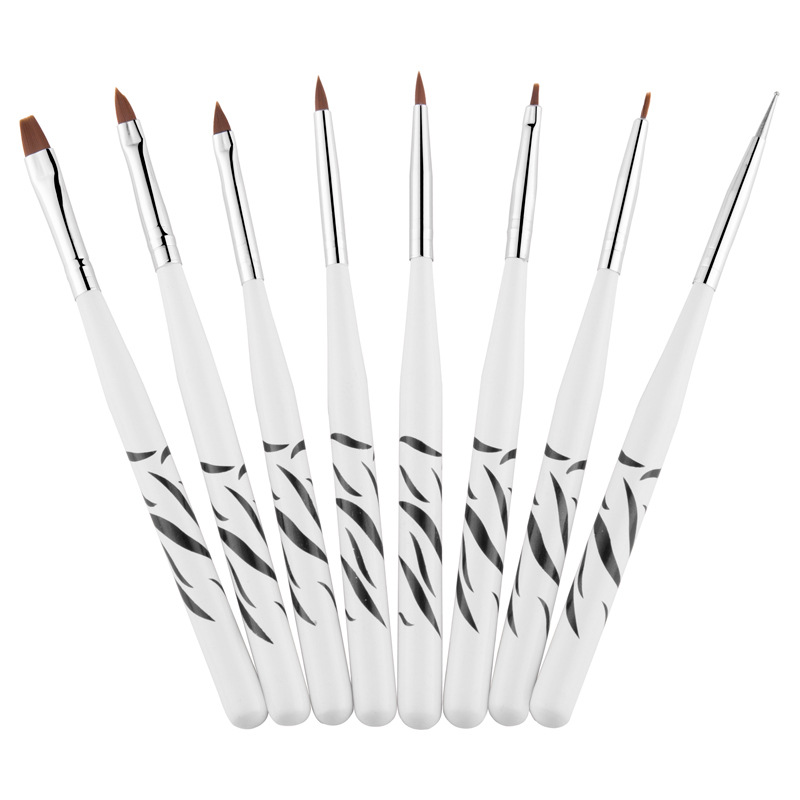 新款美甲笔刷套装日式光疗彩绘拉线画花晕染渐变专业指甲工具刷子