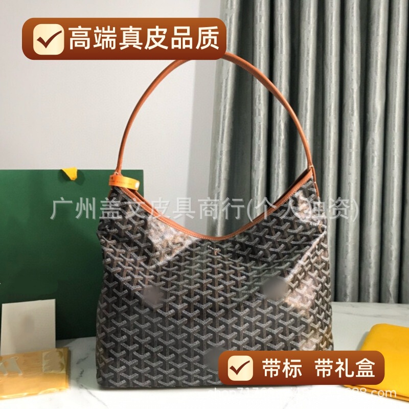 Cross-Border Supply Top Goyard Dog Tooth Hobo Bag Shopping Bag Tote Tote Bag Single Shoulder Armpit Bag Crossbody Bag Cross-Border Supply Top Goyard Dog Tooth Hobo Bag Shopping Bag Tote Tote Bag Single Shoulder Armpit Bag Crossbody Bag