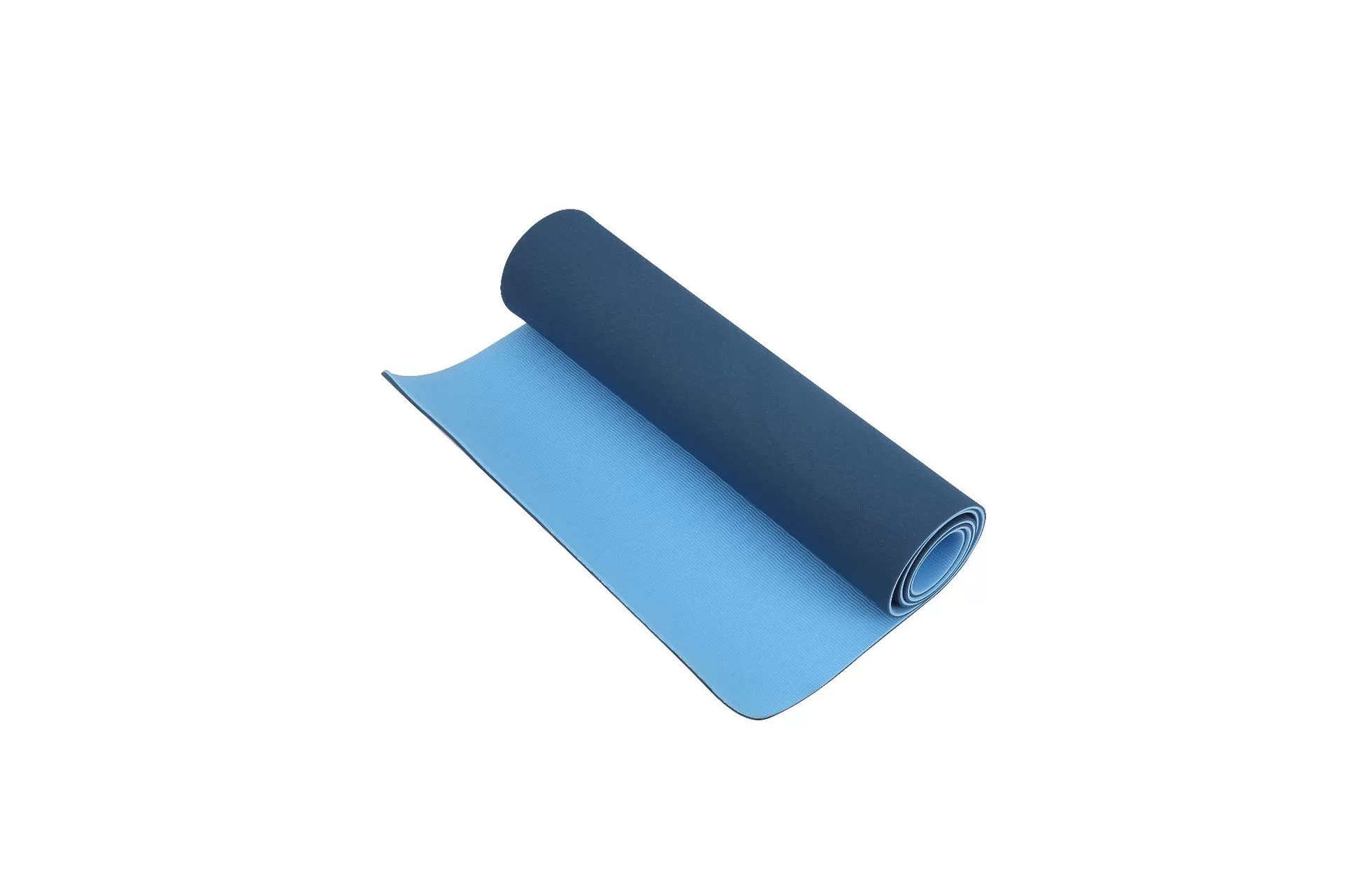 Коврик для йоги двухслойный TPE 130/150/183×61 см, 3/4/6 мм, двухцветный с ремнём и сумкой