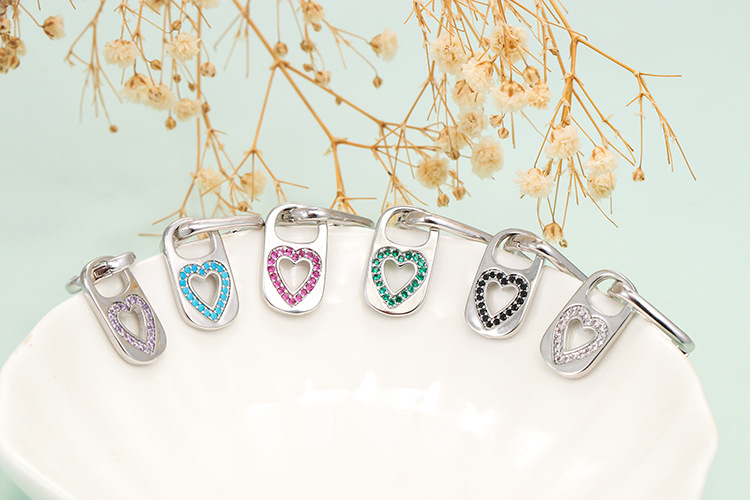 Copper Material Geometric Pattern Fashion Geometric Plating Copper Zircon Charm Sleeper Hoop Earrings Earrings
