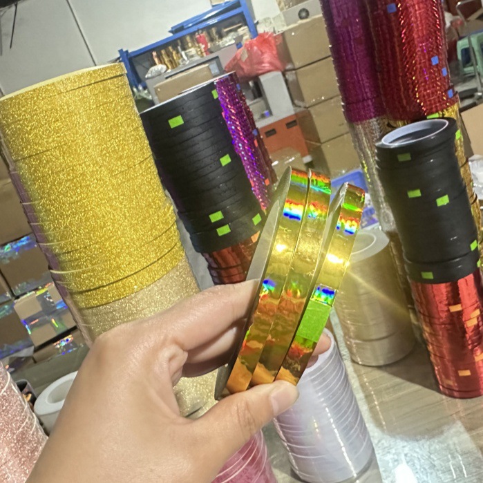 Llano láser cinta de plata dibujos animados color de dibujos animados Borde de papel línea de embalaje signo tablero de dibujo CP dibujos animados boda decoración de la boda