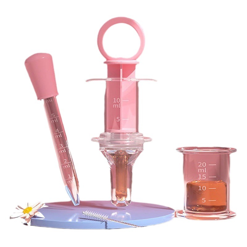 Baby Medicine Feeder, Anti-Choking Medicine and Water Dropper for Infants, Syringe-Style Straw for Children, Silicone Material