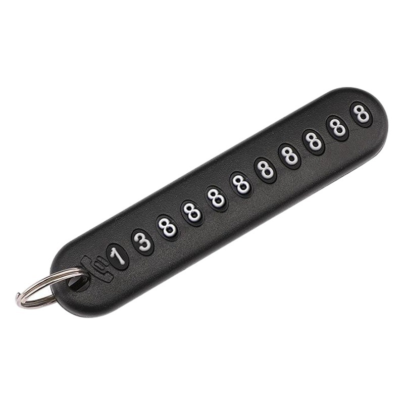 Car Key Anti-Lost Number Tag DIY Creative Digital Number Anti-Lost Tag Car Keychain for Vehicle Use