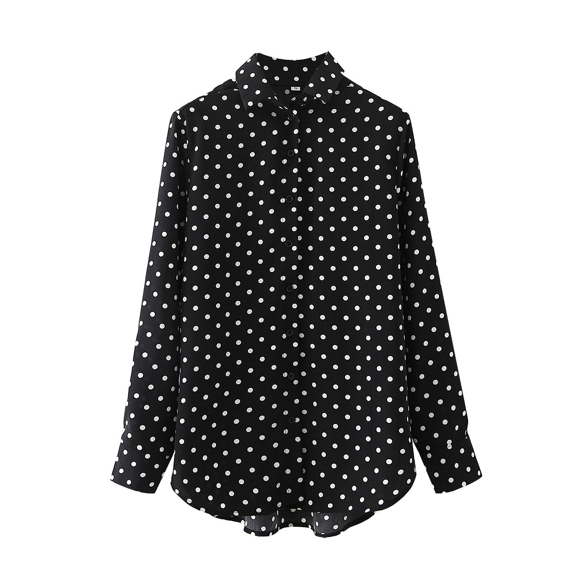 Long-Sleeved Polka-Dot Casual Shirt NSAM49729