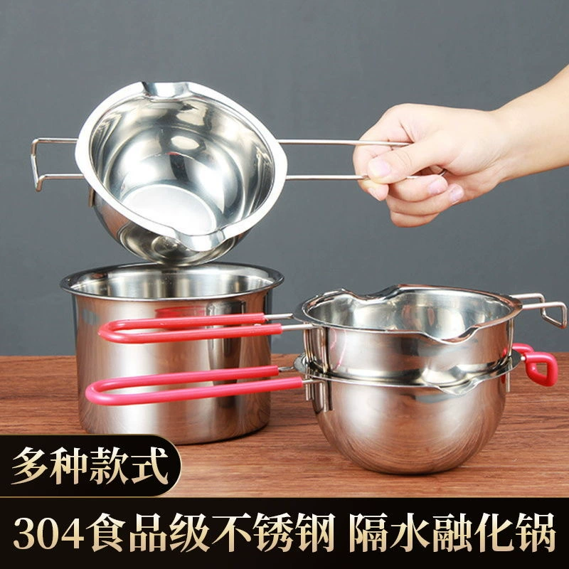 Трансграничные горячие продажи 304 нержавеющая сталь материал шоколад водоплавление чаша масляный сыр выпечка топленая чаша