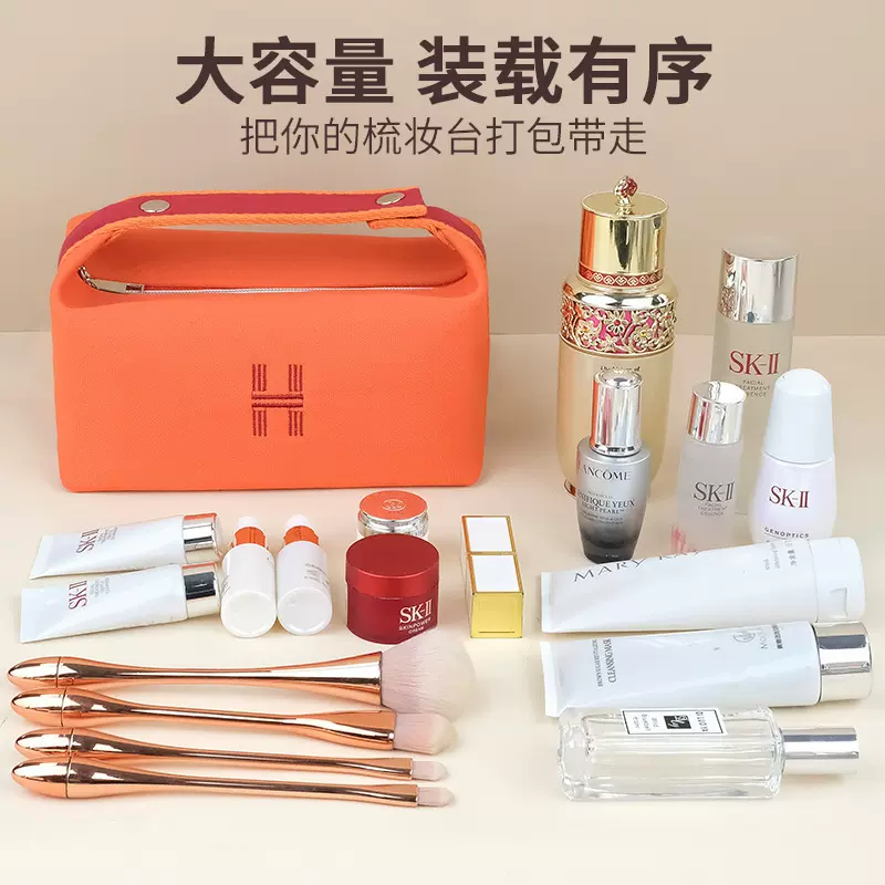 简约便携手提帆布包饭盒袋大容量化妆包防水防尘收纳袋洗漱包批发