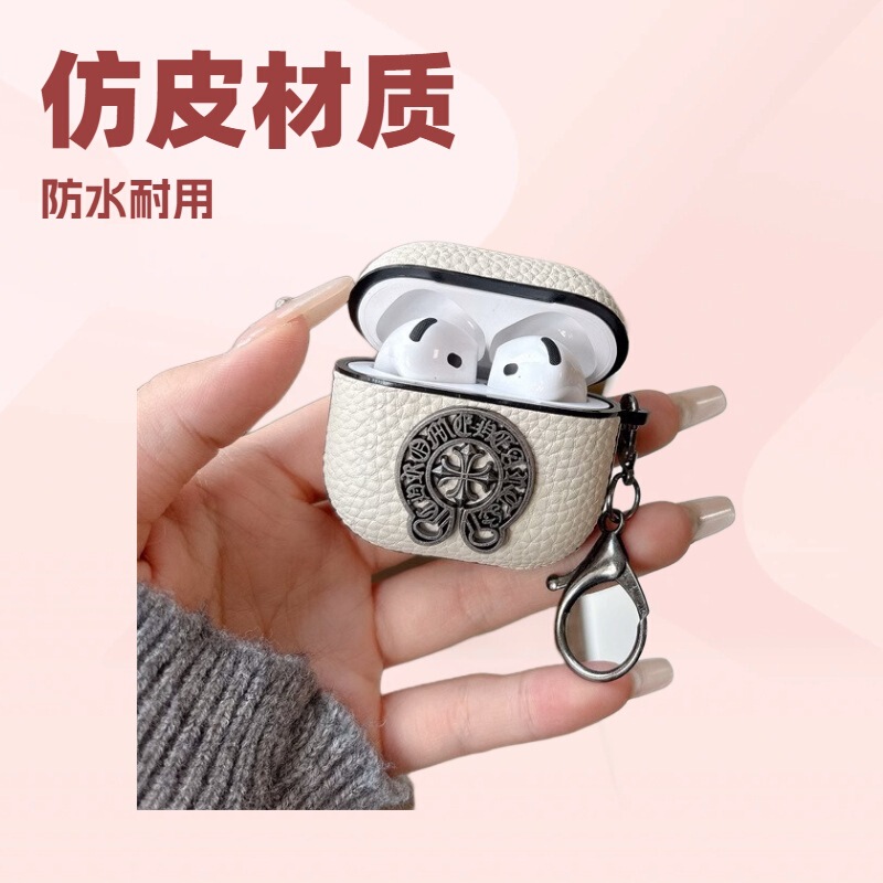 Trendy Brand Chrome Hearts Bluetooth Phone Case Earphone Case Suitable for AirPods Pro 2 Apple Protective Cover 1/3 Generation Pro 4 Trendy Brand Chrome Hearts Bluetooth Phone Case Earphone Case Suitable for AirPods Pro 2 Apple Protective Cover 1/3 Generation Pro 4