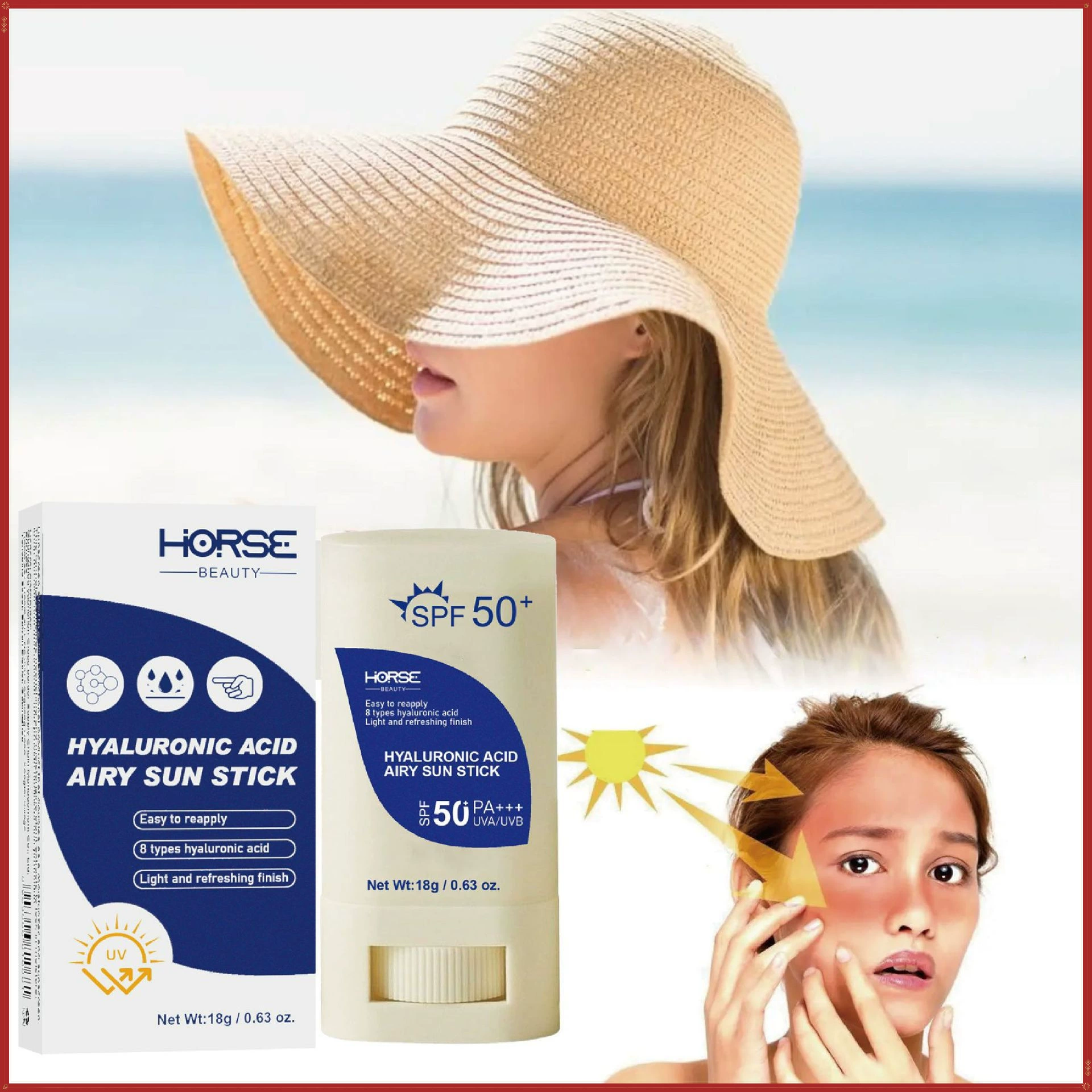 HORSE Трансграничная матовая защитная палочка для летнего освежающего увлажняющего ультрафиолетового излучения увлажняющий крем для восстановления лица