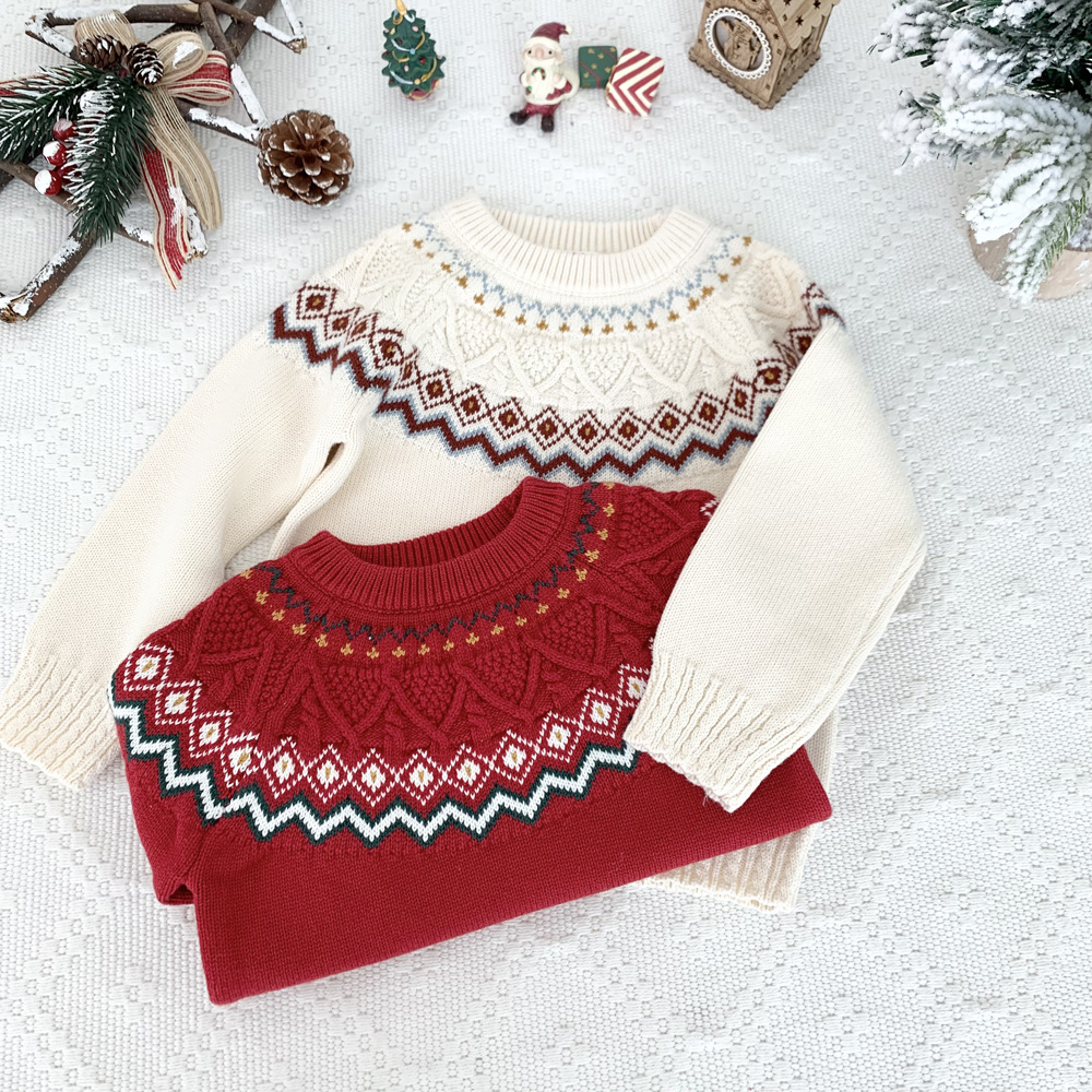 Christmas Retro Argyle Washed Cotton Hoodies & Knitwears display picture 2