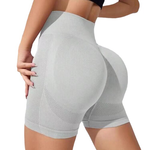 Peach Butt Shorts Seamless Yoga Pants Smiling Pants High-Waisted Workout Pants Abdominal Fitness Pants Three-Piece Pants for Women Shorts