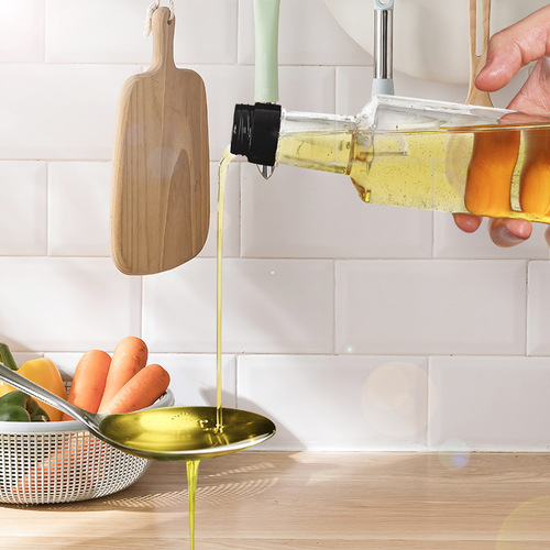 Round transparent plastic olive oil camellia oil walnut oil bottle enzyme bottle 500ml plastic oil vinegar soy sauce bottle