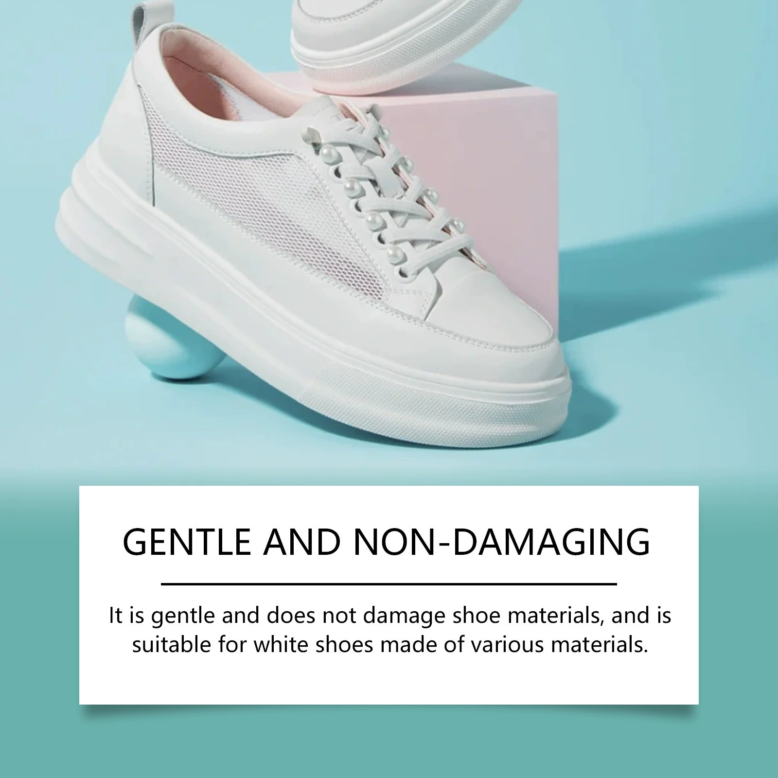 JUE FISH White shoes, handheld detergent