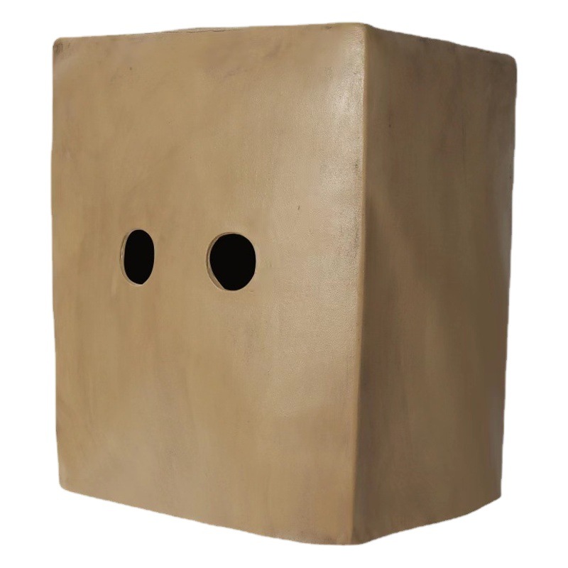 クロスボーダー爆品の小さな悪夢ゲームmonoラテックスマスクパーティーブロックマスク段ボール箱の頭カバーがおかしい