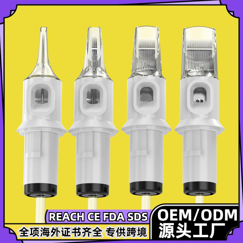 Agujas de Tatuaje Desechables con Diseño de Dragón Bordado, Agujas Integradas RL RM para Sombreado y Contorno, Compatibles con OEM, en Stock, Entrega Rápida