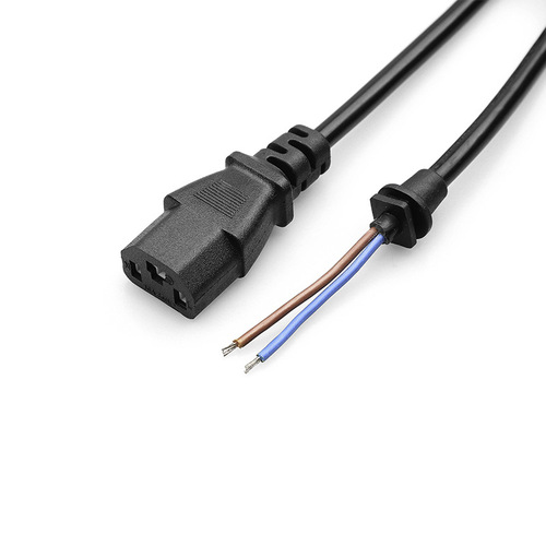 1-meter single-head pure copper T-shaped cross-tail power cord with clamps for 2-core electric bike charger input connection cord