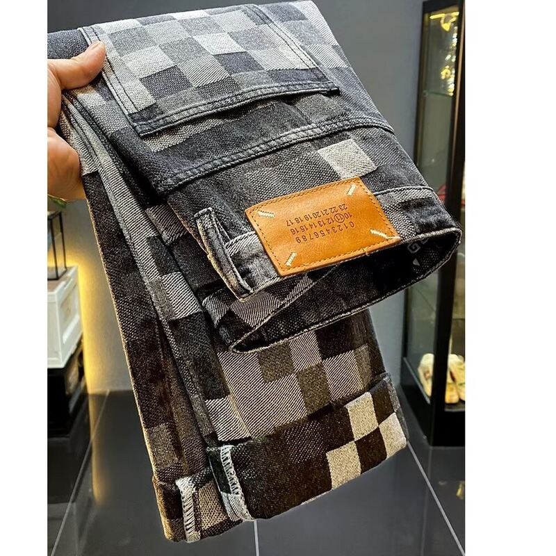 Jeans Men's All-match Casual Loose Straight Wide Leg Trendy Zipper Denim Teenager Micro-elastic Daily Washing Trendy Jeans Men's All-match Casual Loose Straight Wide Leg Trendy Zipper Denim Teenager Micro-elastic Daily Washing Trendy