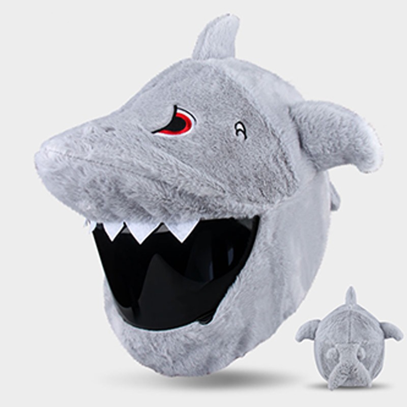 Cross-Border Foreign Trade Wholesale Motorcycle Helmet Covers Stitch Pikachu Santa Claus Cartoon Plush Animal Masks