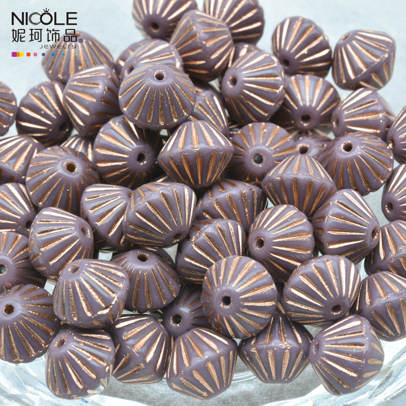 Importado Checo Baos Osha esmaltado linterna cuentas de mano 9mm accesorios de material DIY pulsera alrededor de 100 piezas