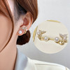 Small design earrings from pearl, 2022 collection, trend of season, light luxury style