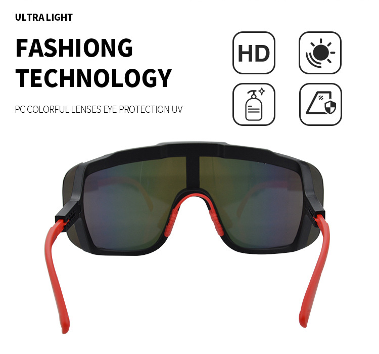 Lunettes de cyclisme, lunettes de soleil d'extérieur, verres intégrés sans cadre, lunettes de sport pour véhicules tout-terrain de montagne_voghion.com