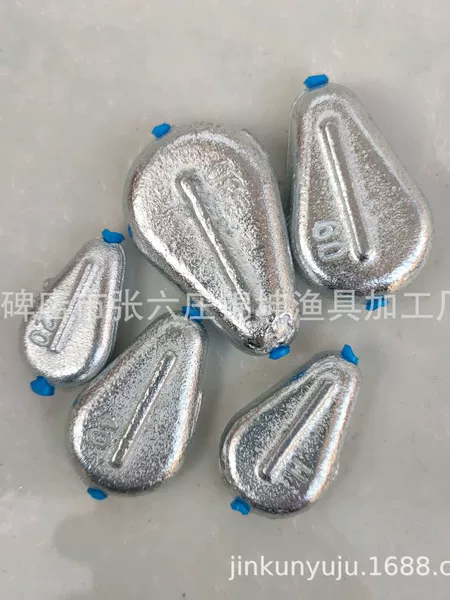 Olive-Shaped Plastic Core Hollow Iron Sinker That Doesn'T Damage the Line, Scale-Marked Iron Fishing Long-Cast Fishing Gear Accessories Wholesale, Chicken Heart-Shaped Iron Sinker