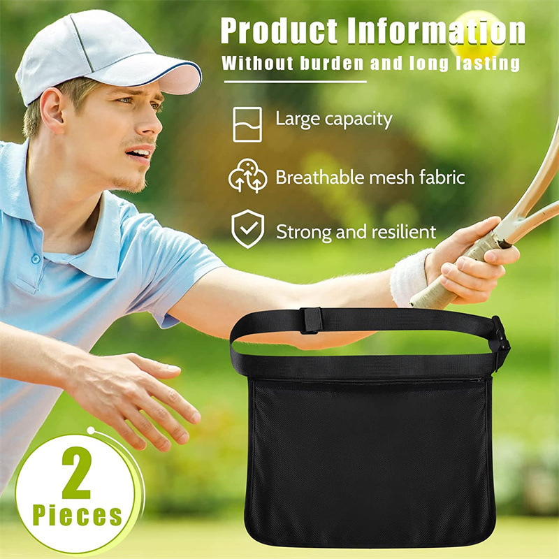 Sac de rangement portable pour balles de tennis, tennis de table, balles de golf, sac de taille pour balles d'entraînement et d'apprentissage du service_voghion.com
