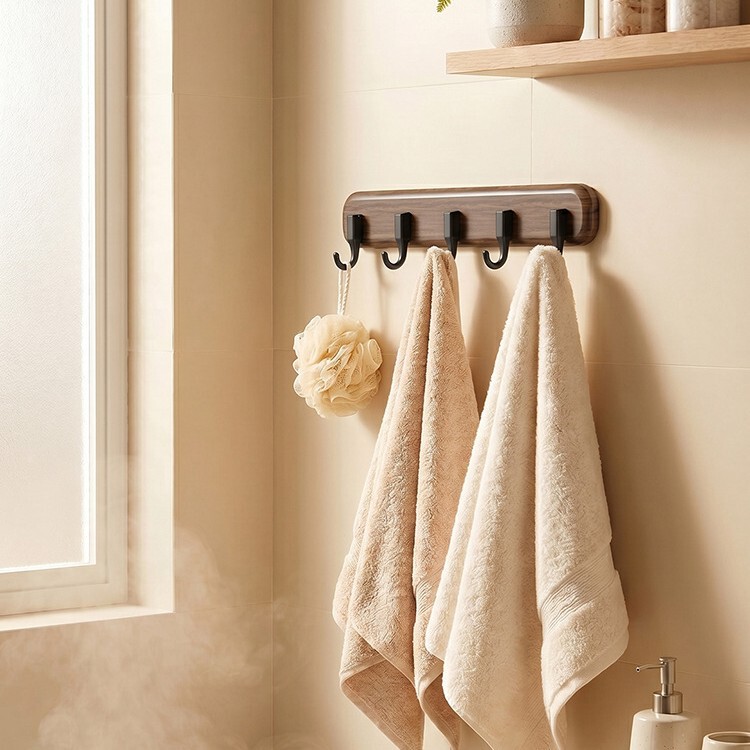 Vacuum Sticky Suction Cup Hook with Walnut Wood Grain (Lever Type) Multi-Hook Design, 5-10kg Load Capacity, Suitable for Various Scenarios Vacuum Sticky Suction Cup Hook with Walnut Wood Grain (Lever Type) Multi-Hook Design, 5-10kg Load Capacity, Suitable for Various Scenarios