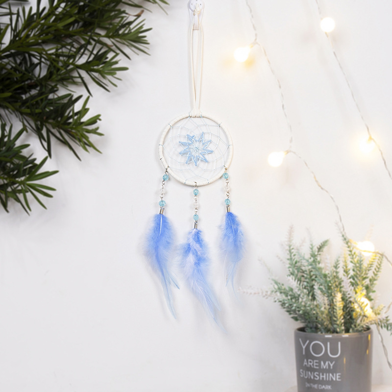 Ins Car Accessories Dreamcatcher Car Creative Interior Rearview Mirror Decoration Pendant Feather Car Hook A Deer Peace