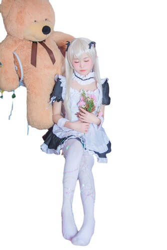 Yuanzhikong Qiongmei maid uniform Loli cute cospaly costume