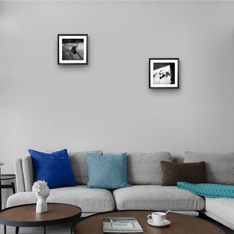 Square Mdf Simple Photo Frame 8inch Graduation Photo Framing Frame Bedroom Study Background Wall DIY Wall-Mounted Photo Frame