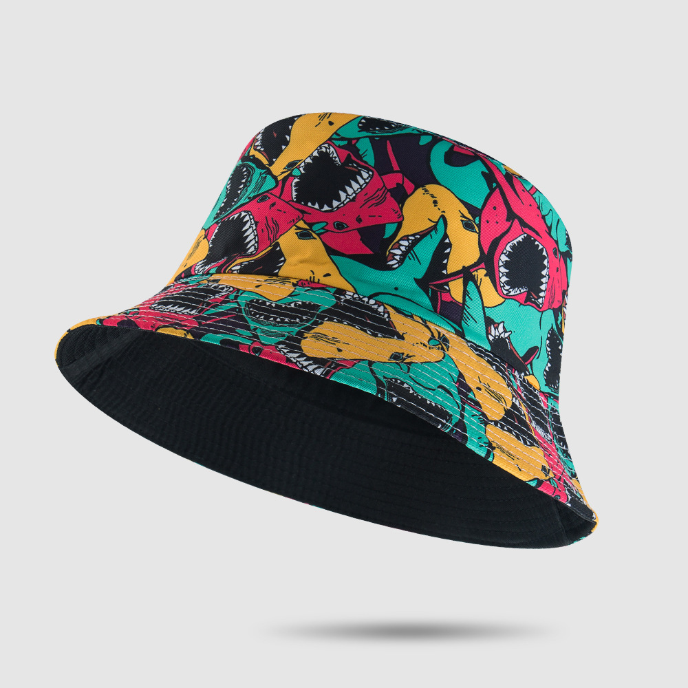 Nouveau Style Pêcheur Chapeau Mâle Et Femelle Couleur Correspondant De Mode Soleil Chapeau Réversible Seau Chapeau display picture 3