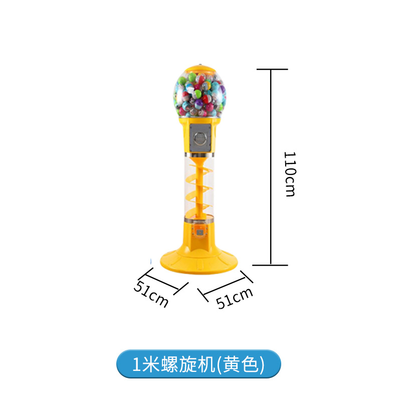 Máquina expendedora de autoservicio de huevo trenzado en espiral máquina de bolas elásticas juguete de huevo retorcido máquina que funciona con monedas un yuan máquina de entretenimiento de dos yuanes