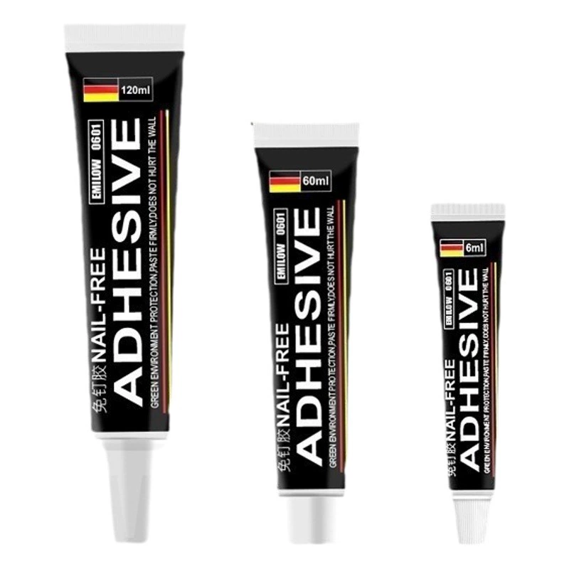 Маленькая кухня и ванная комната Водонепроницаемая керамическая плитка Стеллаж для хранения клея для ногтей Зеркальная стена Прочный клей Универсальный домашний крючок Клей без гвоздей