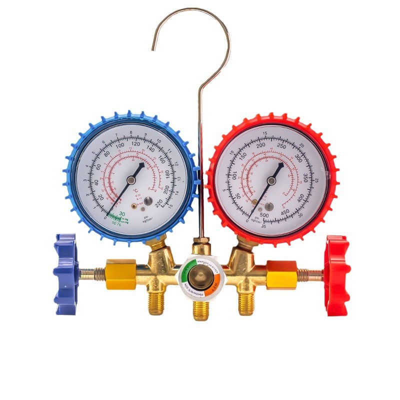 Ventas directas de fábrica de aire acondicionado para automóvil 536G medidor de fluoruro medidor de presión de nieve refrigerante herramienta de válvula de doble medidor medidor de comercio exterior