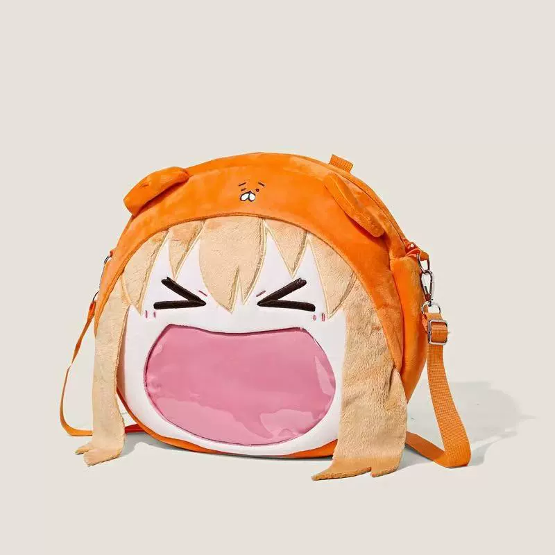 2D Pin Display Backpack, Anime Plush Front with Clear PVC Window, One Size (Hatsune Miku & Characters)