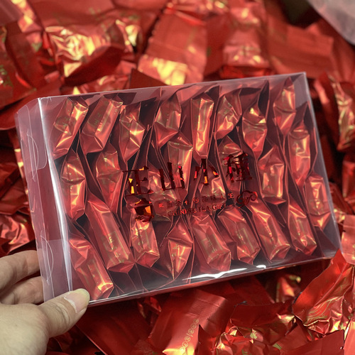 Tieguanyin tea, Anxi Da Hong Pao, Jin Jun Mei, and Xiao Zhong in a PC box, packaged as a viral high mountain black tea, shipped individually.