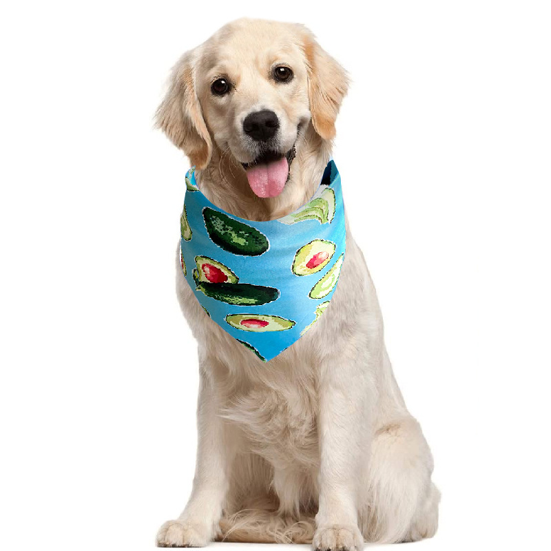 Cute Satin Cloth Avocado Watermelon Pet Scarf display picture 2