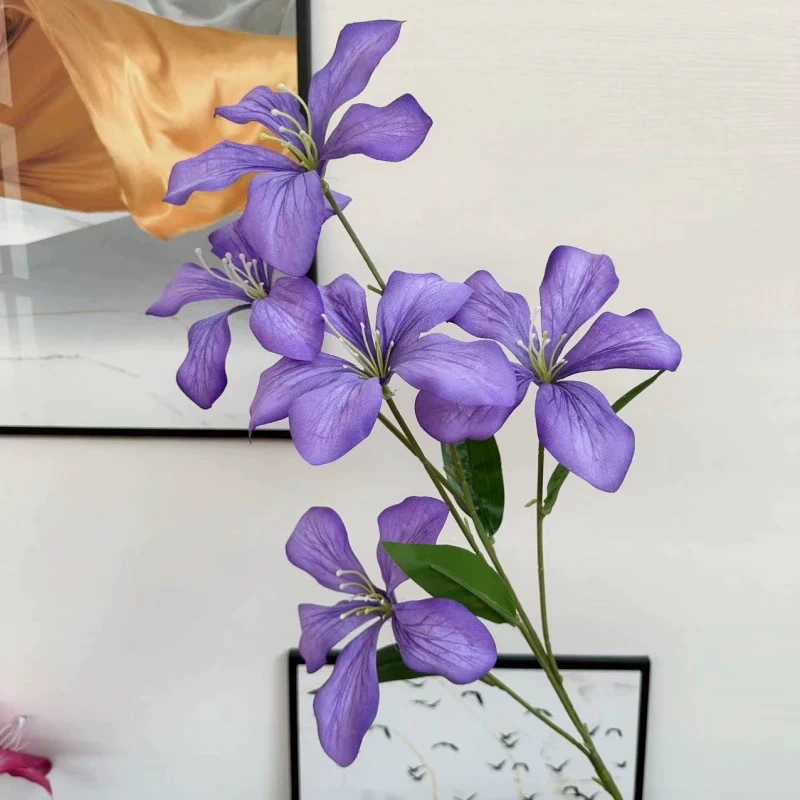 3 Fascinimonic Simulation Flame Orchid Simulation Flower Wedding Products Home Decoration Flower Falter Flower Cross -border spot wholesale