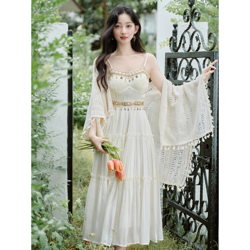 Bohemian V-Neck Strap Dress for Women, 2026 Summer Design, Super Stylish and Unique, Beautiful Long Dress
