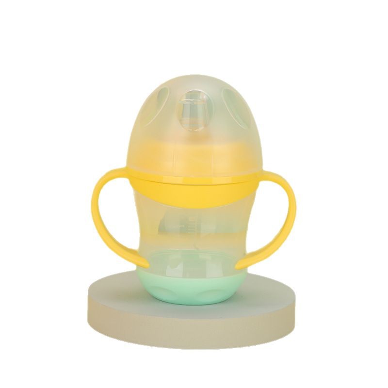 Inglés boxed Baby duckbill tipo taza de agua anti-goteo con tapa y mango taza de beber para niños duckbill Cup