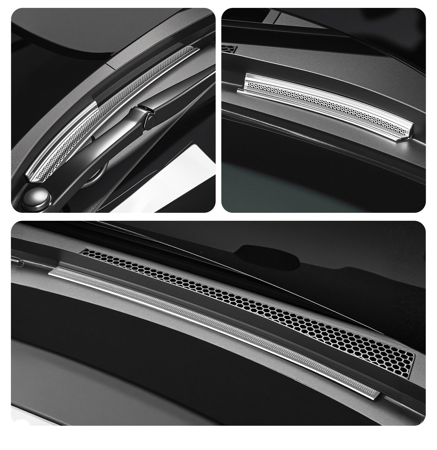 Suitable for Ideal i6i8 engine cover dust cover, stainless steel insect-proof net, car modification decorative accessories