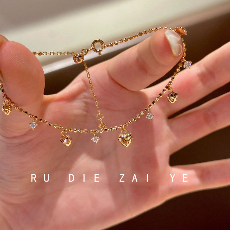 Smart Love Tassel Pendant Bracelet Women's Light Luxury Sweet Niche High-end Style All-match Bracelet