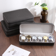 拉鏈式手表收納盒便攜創意首飾盒手表盒手表包收藏展示盒禮品盒子