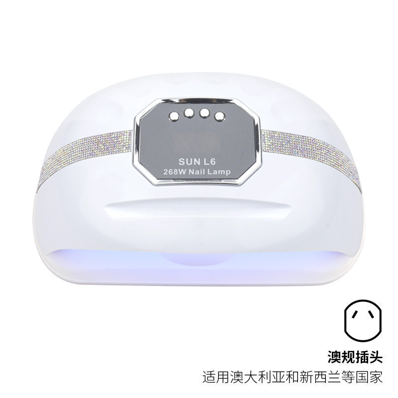 Lámpara de uñas 268W Lámpara para hornear de uñas de alta potencia, taladro, pegamento de esmalte de uñas inteligente de dos manos, lámpara de fototerapia, máquina de uñas para tienda de uñas