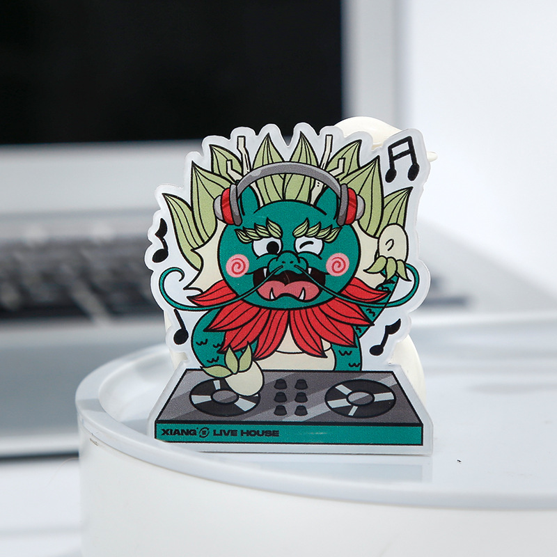 Dinosaurio creativo lindo acrílico refrigerador Pegatinas magnéticas personalizadas publicidad personalizada pantalla decoración impermeable pegatinas magnéticas