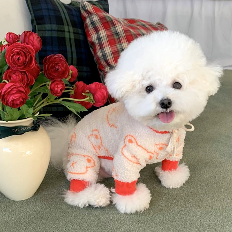 狗狗四脚衣服秋季比熊博美贵宾宠物猫咪小型幼犬泰迪睡衣秋冬装|undefined