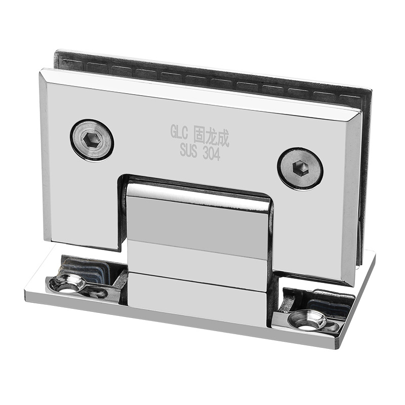 90 ° bathroom clip 304 stainless steel matte black thickened shower office glass door hinge 180 ° door clip hinge